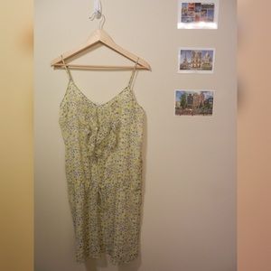 Yellow floral sun dress